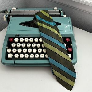 Striped Green and Blue Tie